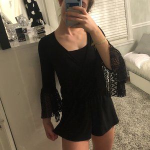 Black lace romper